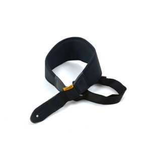 IPANDASO Black Neoprene Pressure-Relieving Guitar Strap - Universal Fit for Electric, Acoustic & Bass Guitars