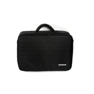 IPANDASO Black Honeycomb Pattern Effects Pedal Bag - Portable Crossbody, Size M, Dedicated to Effects Pedals
