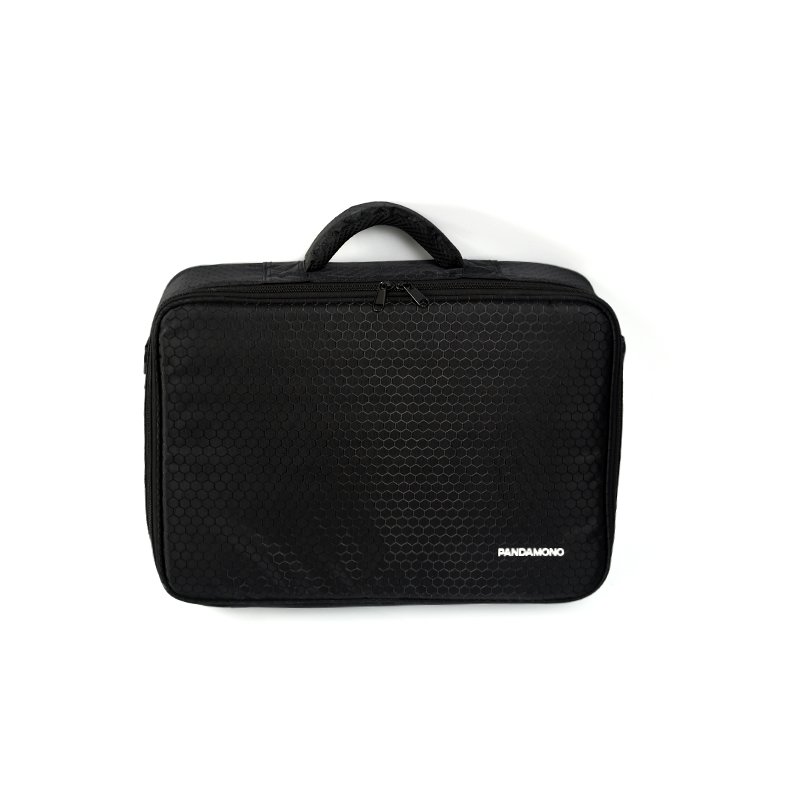 IPANDASO Black Honeycomb Pattern Effects Pedal Bag - Portable Crossbody, Size M, Dedicated to Effects Pedals