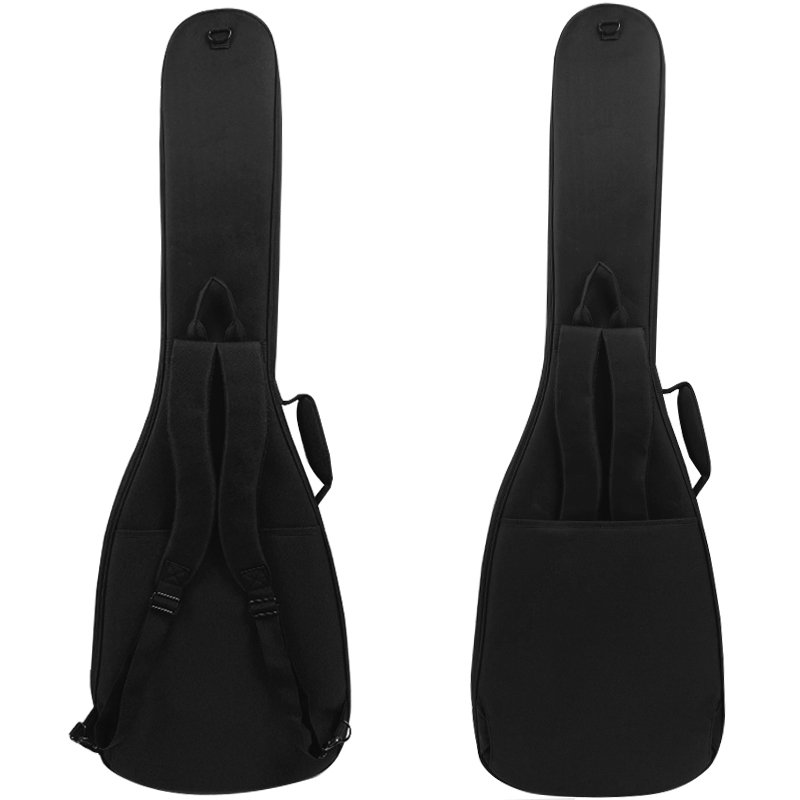PANDASO Electric Bass Gig Bag - Black Oxford Cloth, Thickened Padding, Waterproof & Wear-Resistant, Backpack-Style with Multi-Pocket - 图片 3