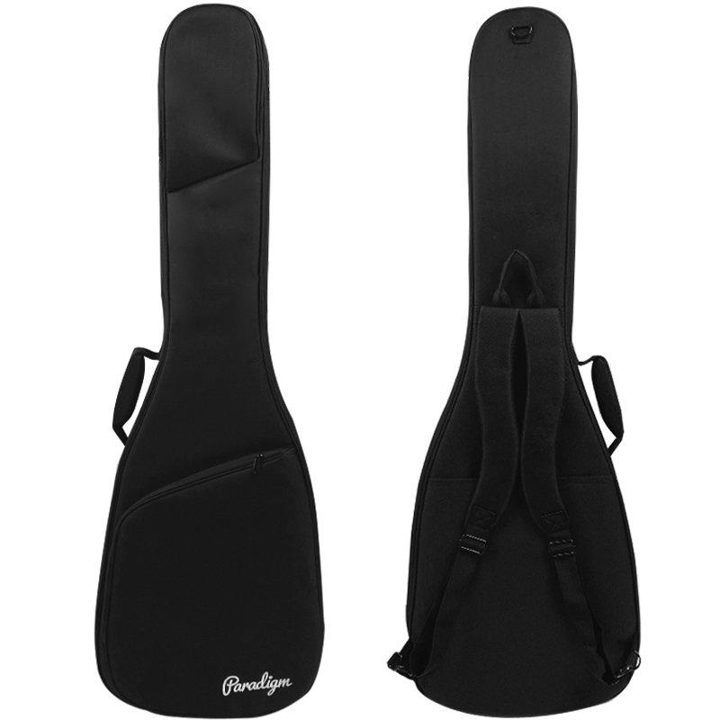 PANDASO Electric Bass Gig Bag - Black Oxford Cloth, Thickened Padding, Waterproof & Wear-Resistant, Backpack-Style with Multi-Pocket - 图片 2
